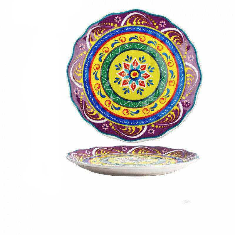 Imari Porcelain Japanese plates with vibrant patterns and scalloped edges, highlighting its artistic and functional design.
