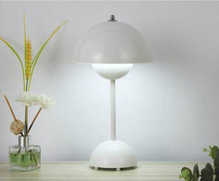 Iconic FlowerPot Lamp by Verner Panton, Scandinavian Design Classic, White Dome Shade.