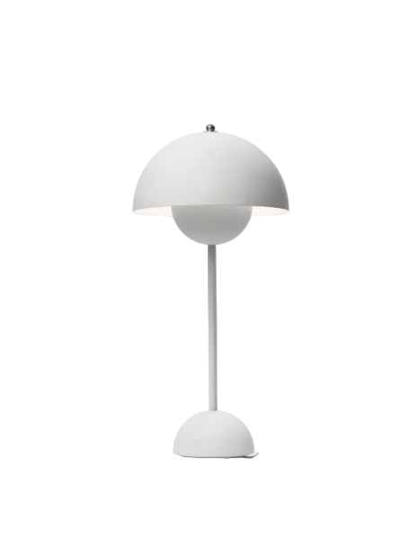 White lamp on a white background