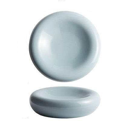 Ceramic Dinnerware Sets Modern with sleek design, featuring dimensions of 15cm and 22cm, in a smooth light gray finish.