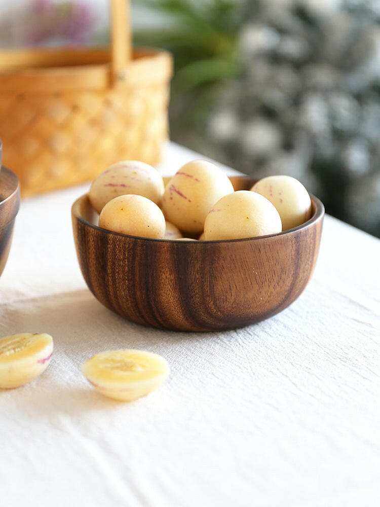 Acacia wood bowl.