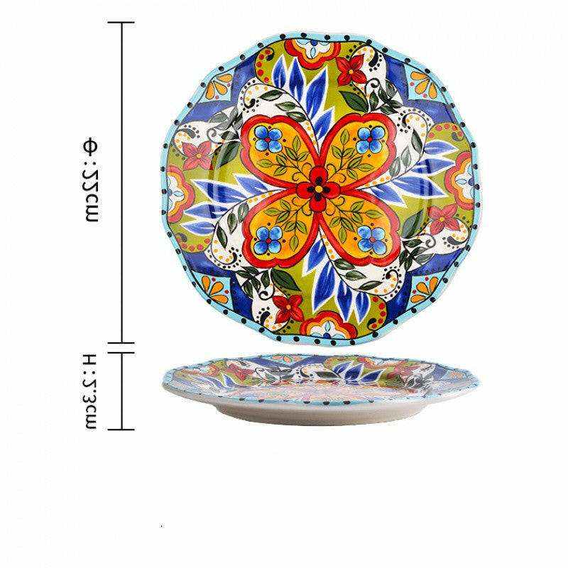 Imari Porcelain Japanese plates with vibrant floral patterns.