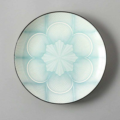 Dishes for Meals Creative, blue patterned ceramic plate for fine dining or decor.