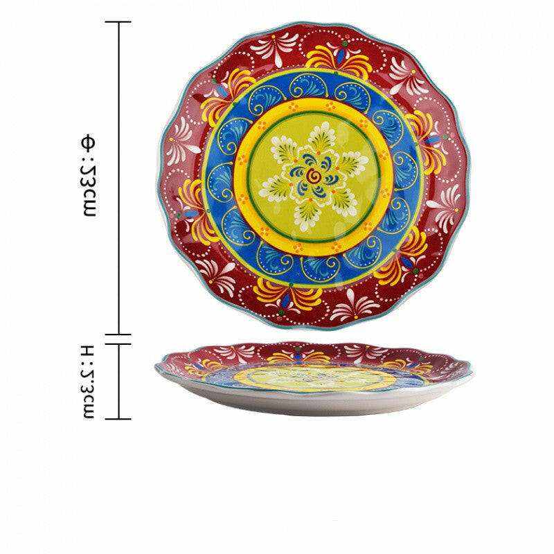 Imari Porcelain Japanese plates with vibrant patterns.