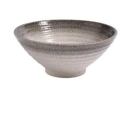 Japanese ceramic ramen bowl with glossy glaze and intricate craftsmanship.