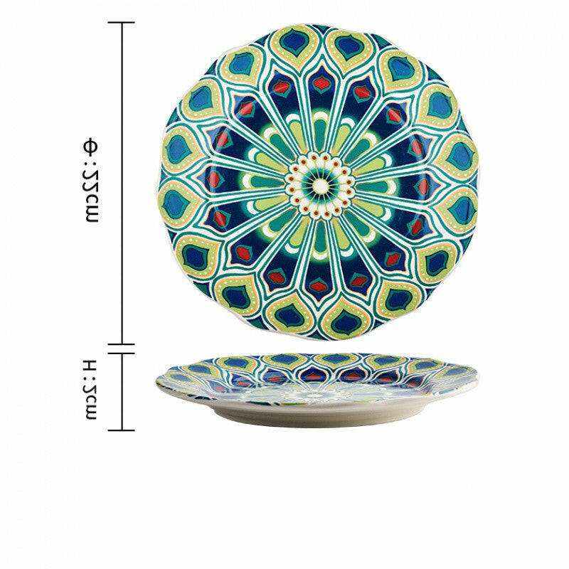 Imari Porcelain Japanese plates with vibrant geometric patterns, durable and versatile for any table setting.