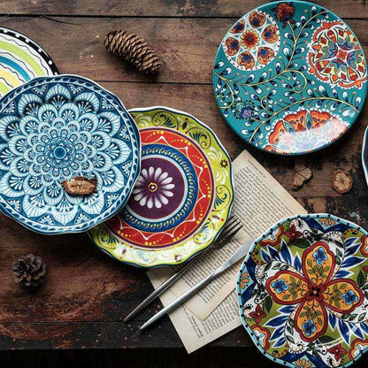 Imari Porcelain Japanese plates with artistic patterns, enhancing dining experiences with vibrancy and charm.