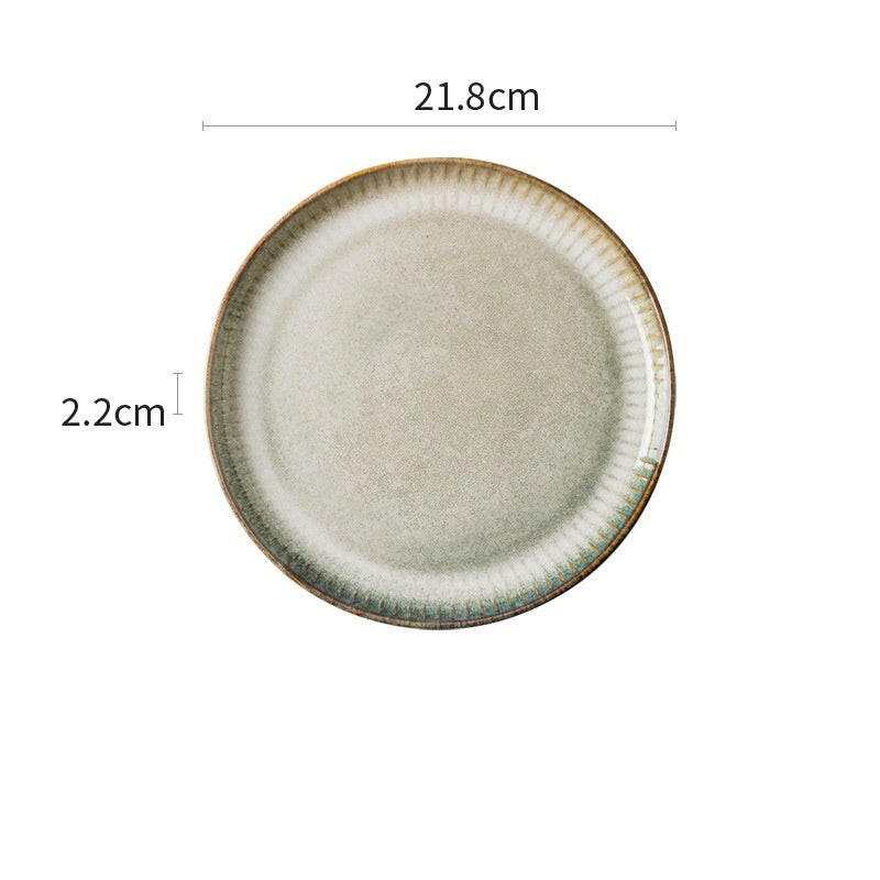 Dinner Set Splendid porcelain plate with elegant design, 21.8 cm diameter.