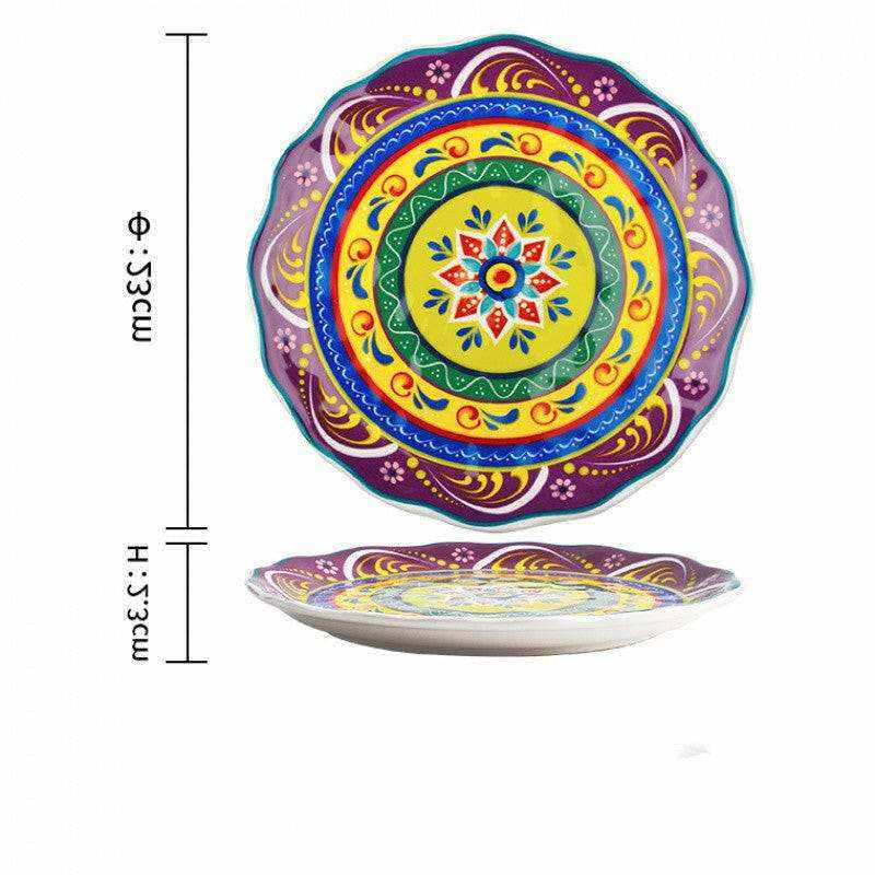 Imari Porcelain Japanese plates with vibrant patterns and scalloped edges, highlighting its artistic and functional design.