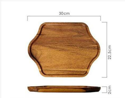 Serving Trays with elegant natural grain, dimensions 30x22.5x2 cm.