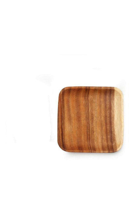 Rectangular Acacia Wood Tray showcasing natural grain and warm tones.