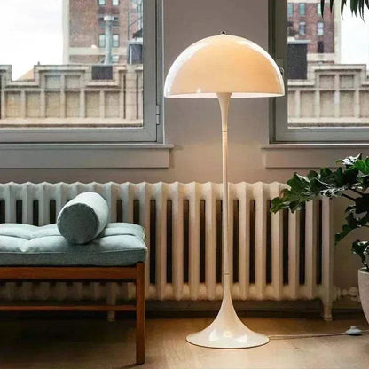 Elegant Mushroom Floor Lamp in modern living room setting.