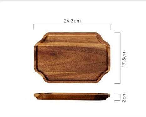 Serving Trays with modern hexagonal design and natural wood grain.